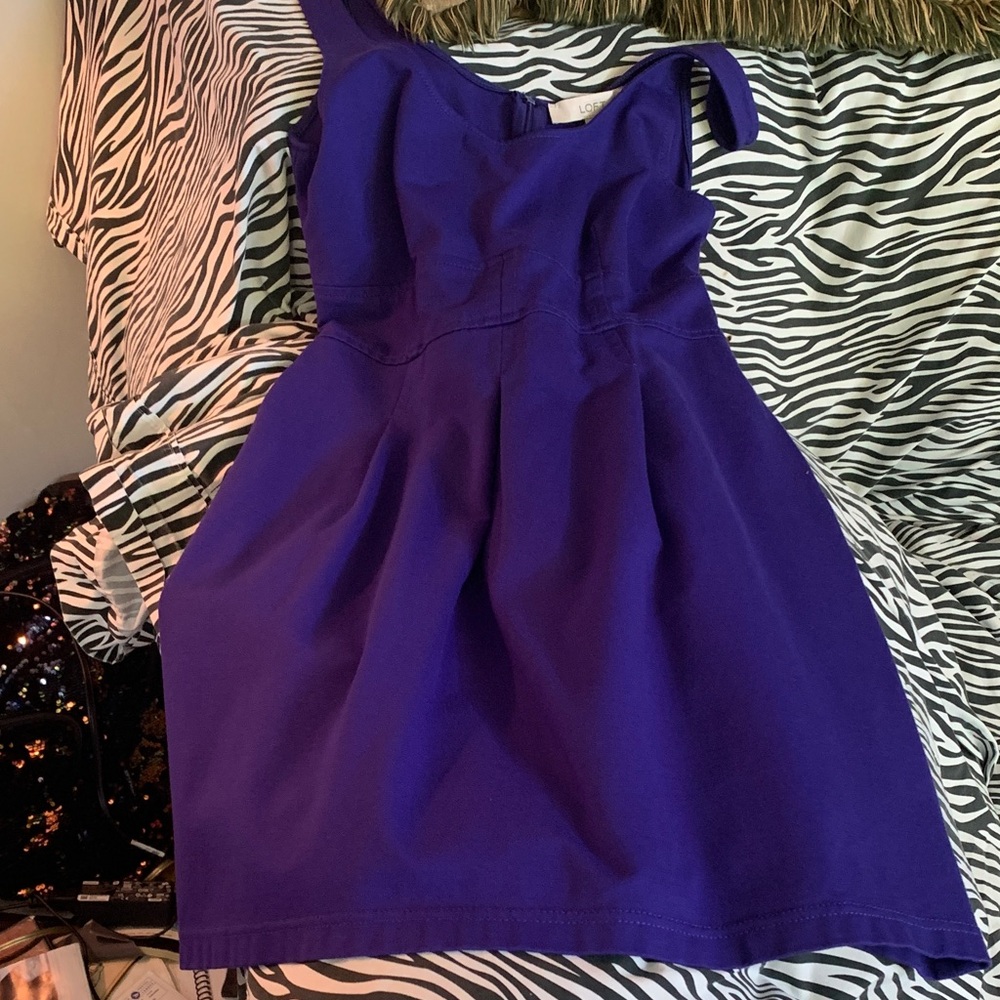 Loft Fashion Vibrant Purple/blue Mini Dress